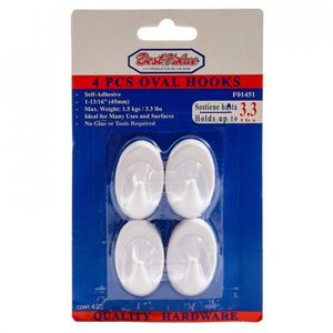 Gancho Best Value Ovalado Blanco 4 Ud F01451