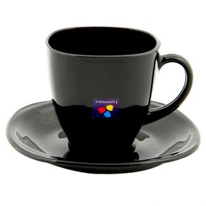 Set Cafe Luminarc Carine Negro 2 Pz Vidrio Opal D2D2371Bk