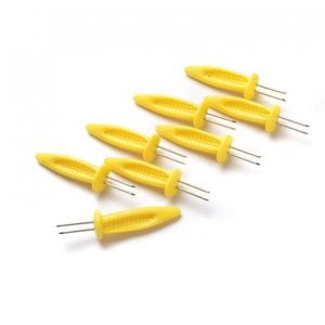 Pinchos Mazorca Press 25Cm Amarillo 8 Ud Acero Inoxidable 77504