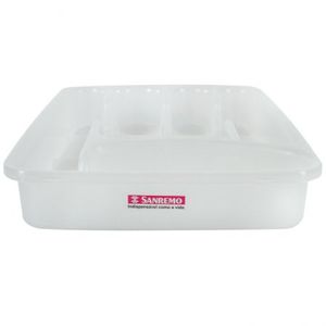 Organizador Sanremo Cubiertos 23X4X34Cm Blanco Plastico 356