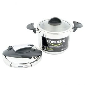 Olla A Presion Universal Plateado 6 Lt Acero Inoxidable L37560