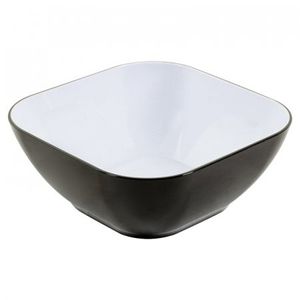 Bowl Tazon Expresions 15Cm 800Ml Semicuadrado Blanco Negro En Plas