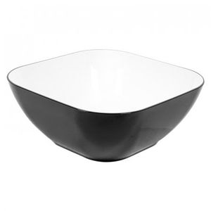 Bowl Tazon Expressions 25 Cm Blanco Negro 3900 Ml Plastico Y