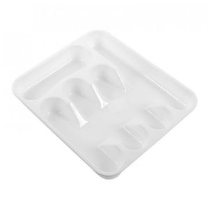 Organizador Plasutil Cubiertos 34X4X29Cm Blanco Polipropileno 4