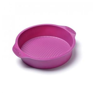 Molde Press Redondo 23X6X23Cm Fucsia Silicona 77301