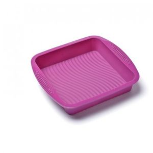 Molde Press Cuadrado 21X5X21Cm Fucsia Silicona 77302