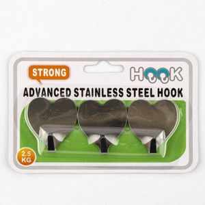 Gancho Adhesivo Plateado 2 Kg 3 Ud Jk-007