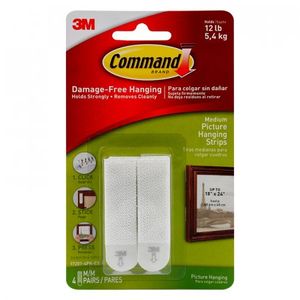 Gancho Command Mediano Blanco 5 Kg 4 Ud 17201-4Pk-Es