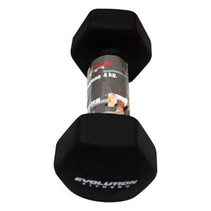 Mancuerna Evolution Fitness Negro 4 Kg Neopreno Fdb_01N_4
