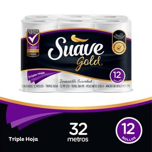 Papel Higienico Suave Gold 3 Hojas 12 Rollos 32 Mt 60111F15