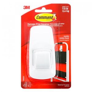 Gancho Command Adhesivo Grande Blanco Plastico 17010-Es
