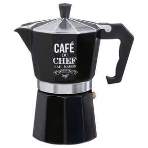 Cafetera Italiana Secrect Gourmet Negro 6 Tz Aluminio 134515