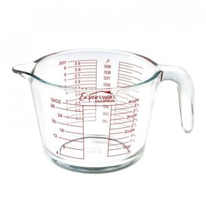 Taza Medidora Expressions Transparente 1 Lt Vidrio Mc24S