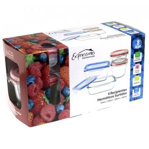 Recipiente Expressions 4 Ud Vidrio Lre1+Lre8+Lrd1+Lrd7