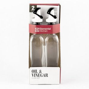 Aceitera Vinagrera Elemental Kitchen 270 Ml 2 Ud Vidrio 89034