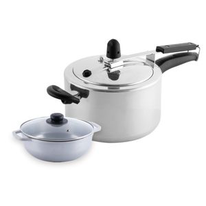 Olla P + Caldero Universal Plateado 4 Lt Aluminio L24408