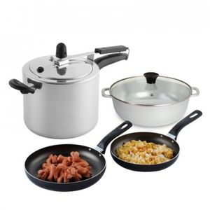 Olla P+ 2Sart+Cald Universal Plateado 6 Lt Aluminio L24608