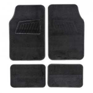 Tapete Pilot Racing Alfombra 4 Pz Negro 1134