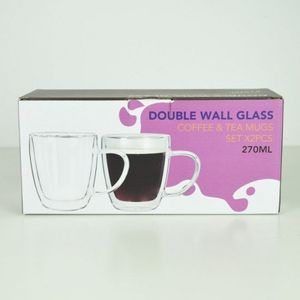 Set Cafe Expressions Doble Pared Transparente 270 Ml 2 Ud Vidr