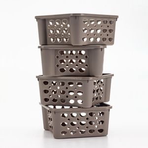 Canasta Sanremo Casar Fit 13X28X30Cm Taupe Plastico Sr886/9