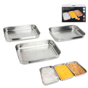 Bandeja Cook Concept 21X15Cm Plateado Metal Kb5992