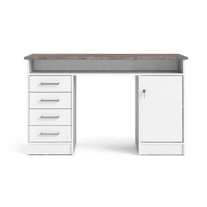 Escritorio Tvilum Naia Gris Blanco 75X12