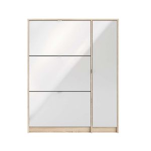 Zapatero Tvilum Pepe 98X123X24Cm Blanco Roble Aglomerado 59008A