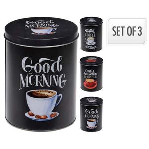 Recipiente Excellhouse 3 Ud Negro 300 Ml Aluminio 170482500