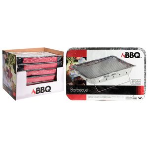 Asador Carbon Vaggan Instantaneo 30X47X6Cm Aluminio Ck9101500