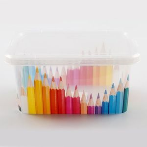 Caja Great Plastic Lapices 12X19X12Cm Transparente 4 Lt Plastic