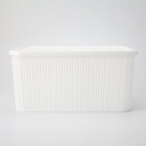 Caja Plasutil 19X23X37Cm Blanco 14 Lt Plastico 8649