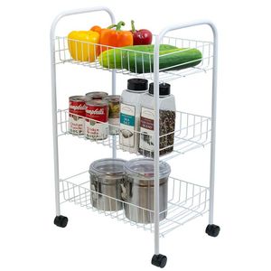 Organizador Cocina Home Basics 3 Niveles 35X65X26Cm Blanco Acero