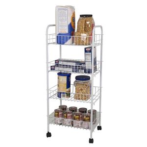 Organizador Cocina Home Basics 4 Niveles 39X82X26Cm Blanco Acero