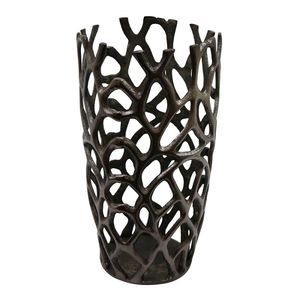 Centro De Mesa Expressions Malla 20X38X20Cm Gris Metal 29655