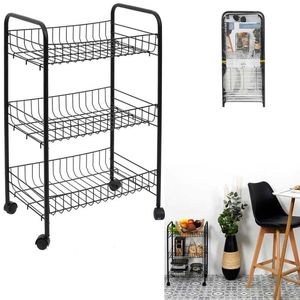 Organizador Home Deco Factory 26X62X40Cm Negro Metal Ka5025