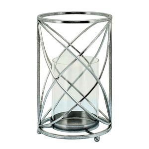 Candelabro Expressions 17X27X17Cm Plateado Metal 14396-04