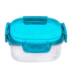 Recipiente Polimes Cuadrado Transparente 640 Ml Polipropileno