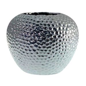 Florero Concepts 17X14X17Cm Azul Plateado Ceramica 441-647968