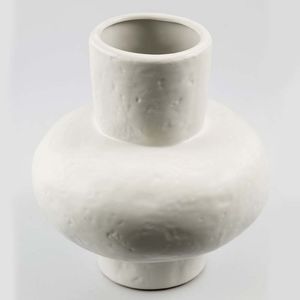 Florero Decorativo 31005 En Ceramica Blanco Pequen