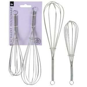 Batidor Excellhouse 2 Ud 25Cm Plateado Acero Cy4653260