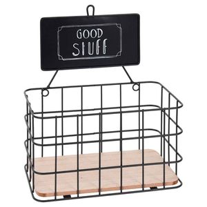 Porta Utensilios Excellhouse 13X24X21Cm Negro Metal Hz2002110