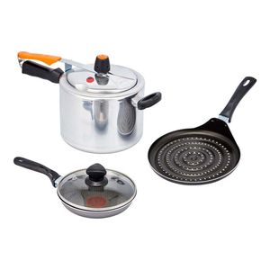 Olla Pres+Sart+Cacer Imusa Plateado 4.5 Lt Aluminio 5861030462
