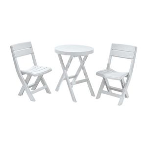 Mesa+ 2 Sillas Rimax Plegable 60X74X60Cm Gris Hielo Plastico 1300