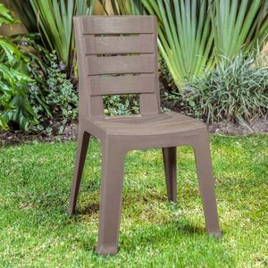 Silla Exterior Rimax Baru Sin Brazos 46X81X58Cm Moca Plastico 1