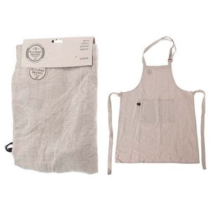 Delantal Excellent Houseware 60X84Cm Gris Algodon A35833340