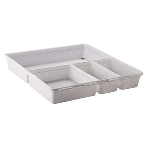 Organizador Plasutil Cubiertos 30X5X30Cm Blanco Plastico 9729