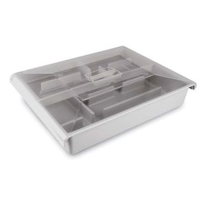 Organizador Plasutil Cubiertos 41X9X30Cm Blanco Plastico 268