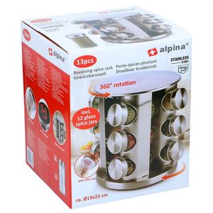 Especiero Alpina Plateado 100 Ml 13 Pz Vidrio 871125247688