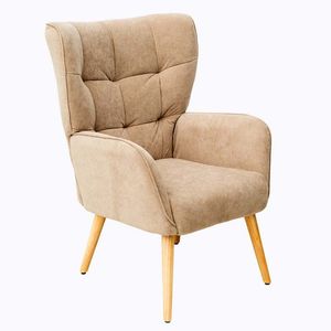 Poltrona Expressions Homyline 73X102X75Cm Beige Tela Cx6371_Beige