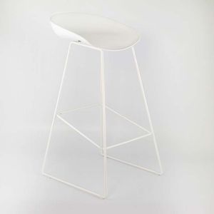 Silla Bar Expressions Fija 43X73X43Cm Blanco Polipropileno Metal